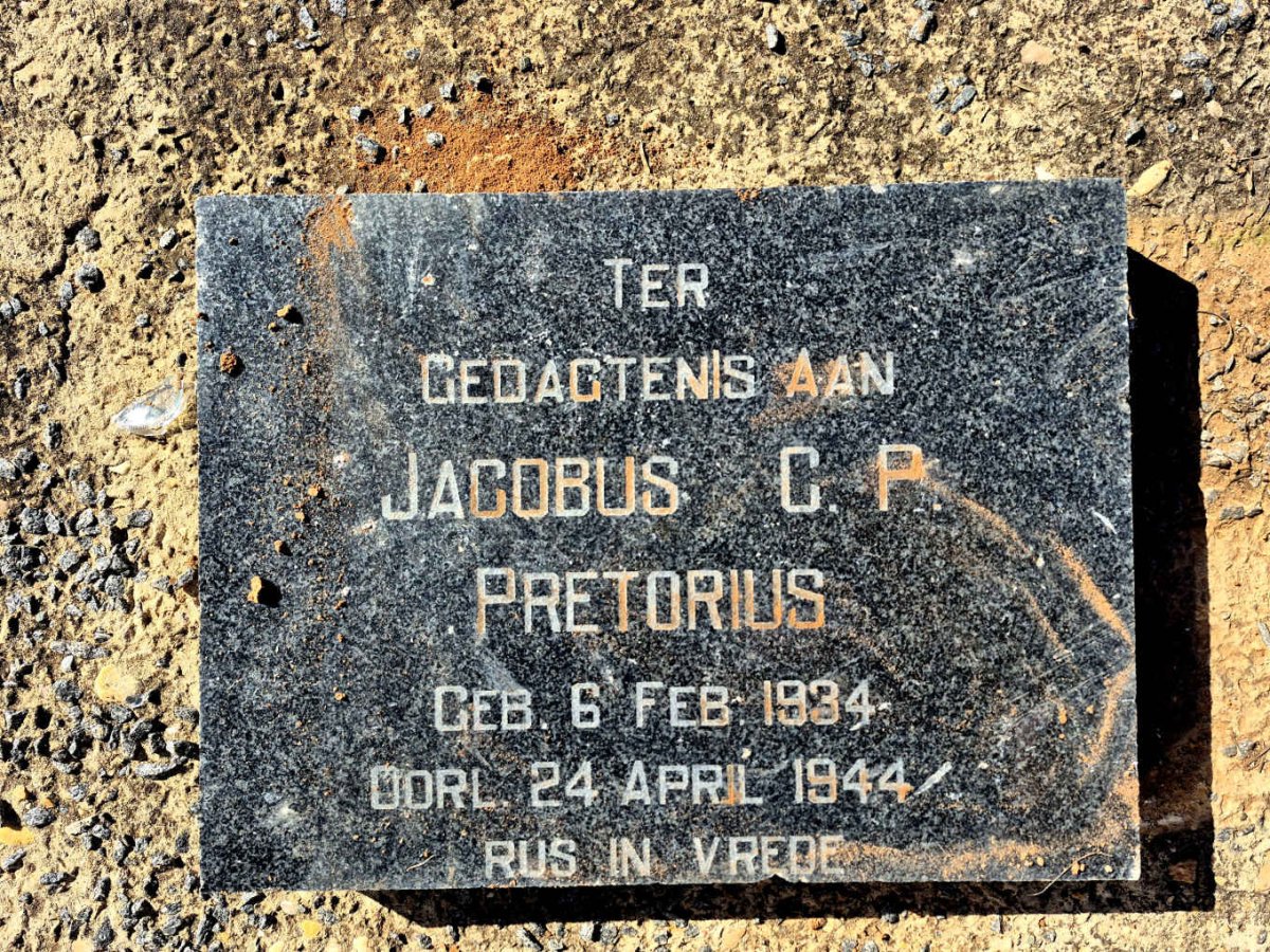 PRETORIUS Jacobus C.P. 1934-1944