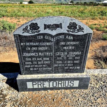 PRETORIUS Johannes Matthys 1898-1963 & Cecilia Johanna BEKKER 1901-1982