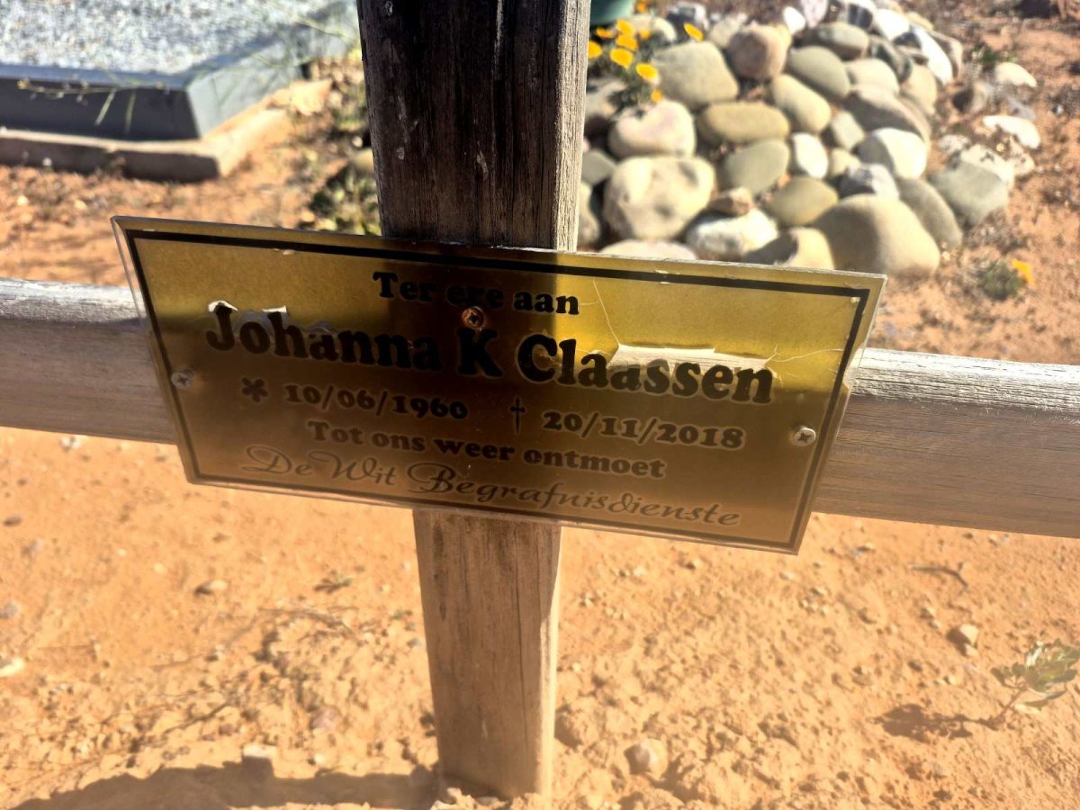CLAASSEN Johanna K. 1960-2018