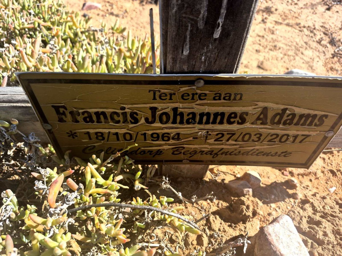 ADAMS Francis Johannes 1964-2017