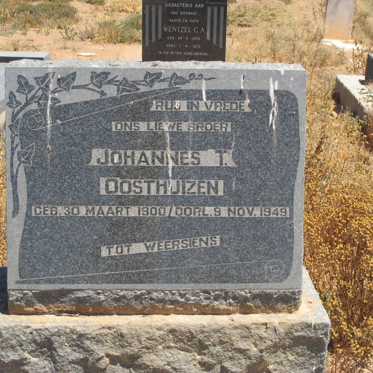 OOSTHUIZEN Johannes T. 1900-1949