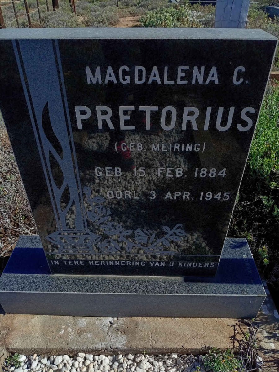 PRETORIUS Magdalena C. nee MEIRING 1884-1945