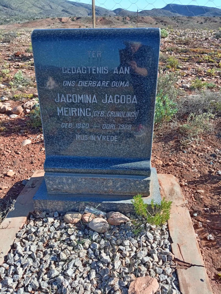 MEIRING Jacomina Jacoba nee GRUNDLINGH 1860-1928