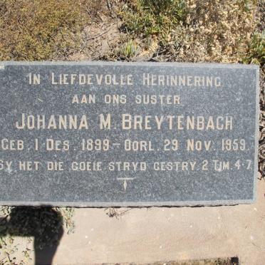 BREYTENBACH Johanna M. 1899-1959