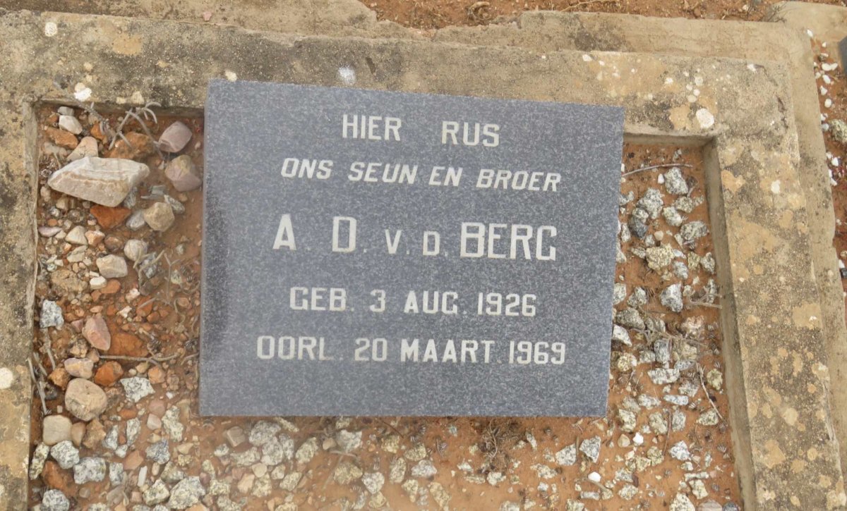 BERG A.D., v.d. 1926-1969