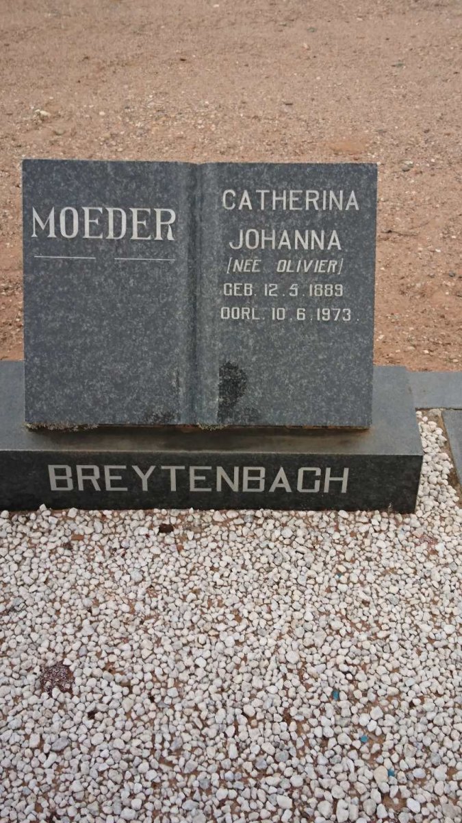 BREYTENBACH Catherina Johanna nee OLIVIER 1889-1973