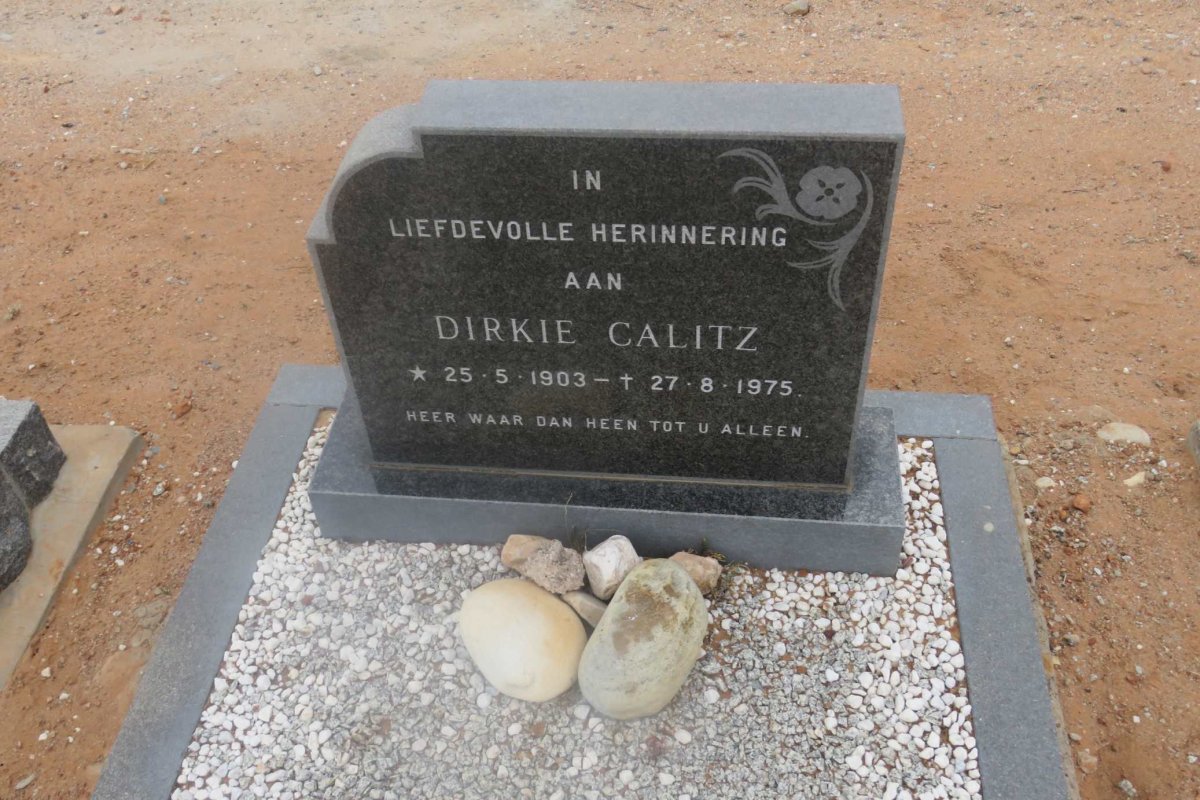 CALITZ Dirkie 1903-1975