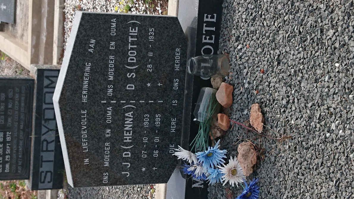 CLOETE D.S. 1935- :: M? J.J.D. 1903-1995