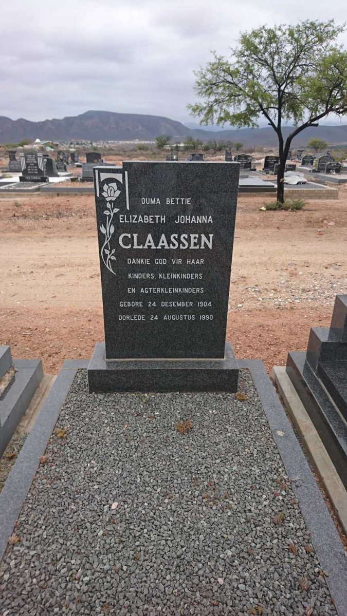 CLAASSEN Elizabeth Johanna 1904-1990
