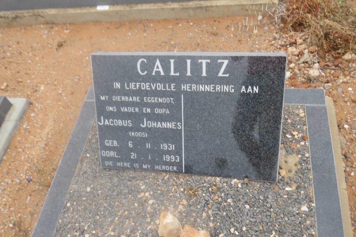CALITZ Jacobus Johannes 1931-1993