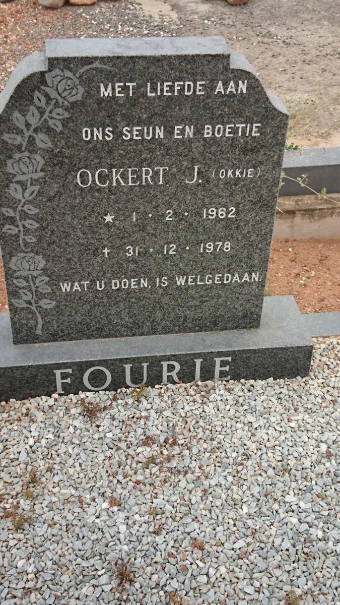 FOURIE Ockert J. 1962-1978