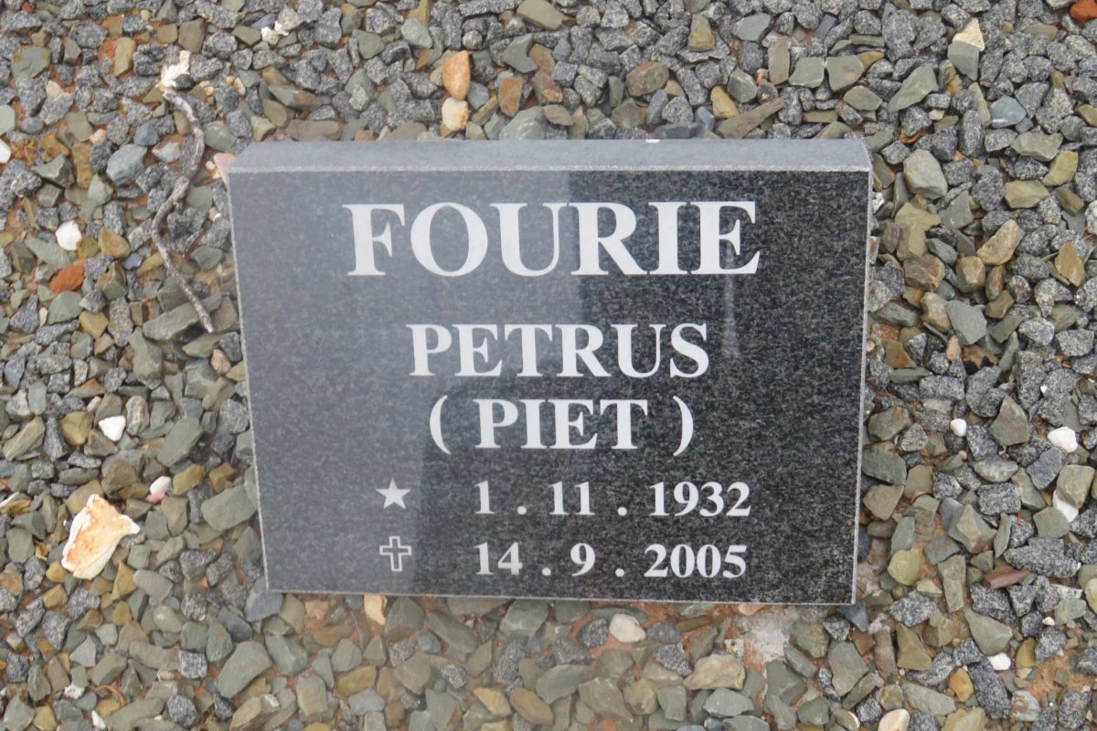 FOURIE Petrus 1932-2005