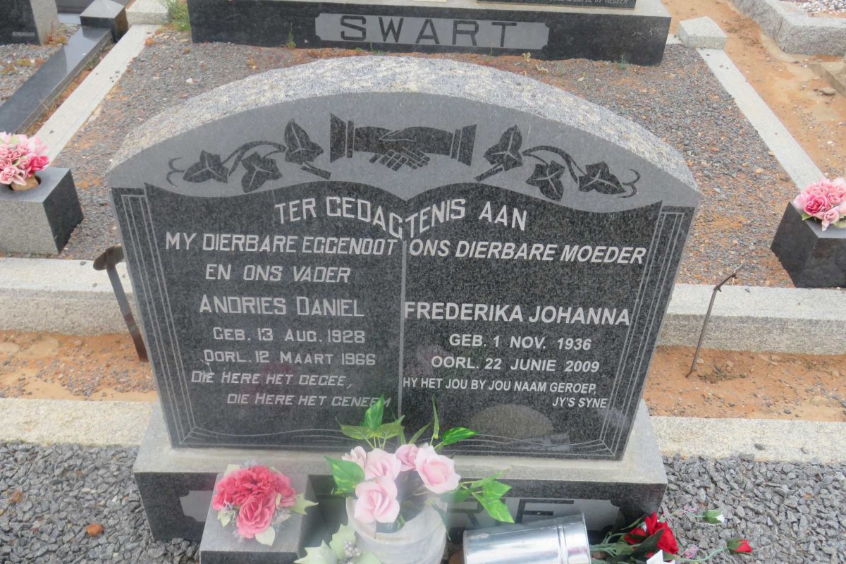 FOURIE Andries Daniel 1928-1966 &amp; Frederika Johanna 1936-2009
