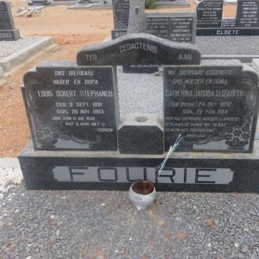 FOURIE Louis Ockert Stephanus 1891-1983 &amp; Catherina Jacoba Elizabeth BOTHA 1892-1964