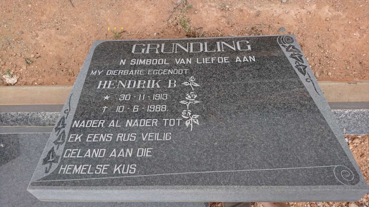 GRUNDLING Hendrik B. 1913-1988