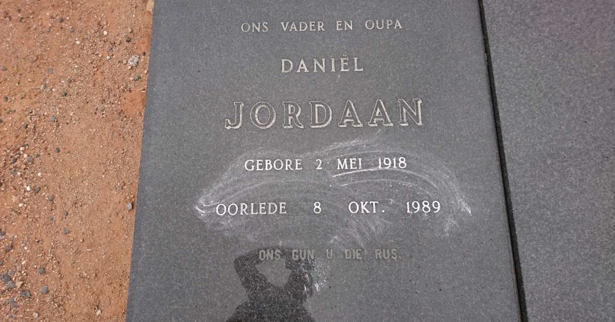 JORDAAN Daniël 1918-1989 &amp; Catherina Magaretha OLIVIER 1914-1987