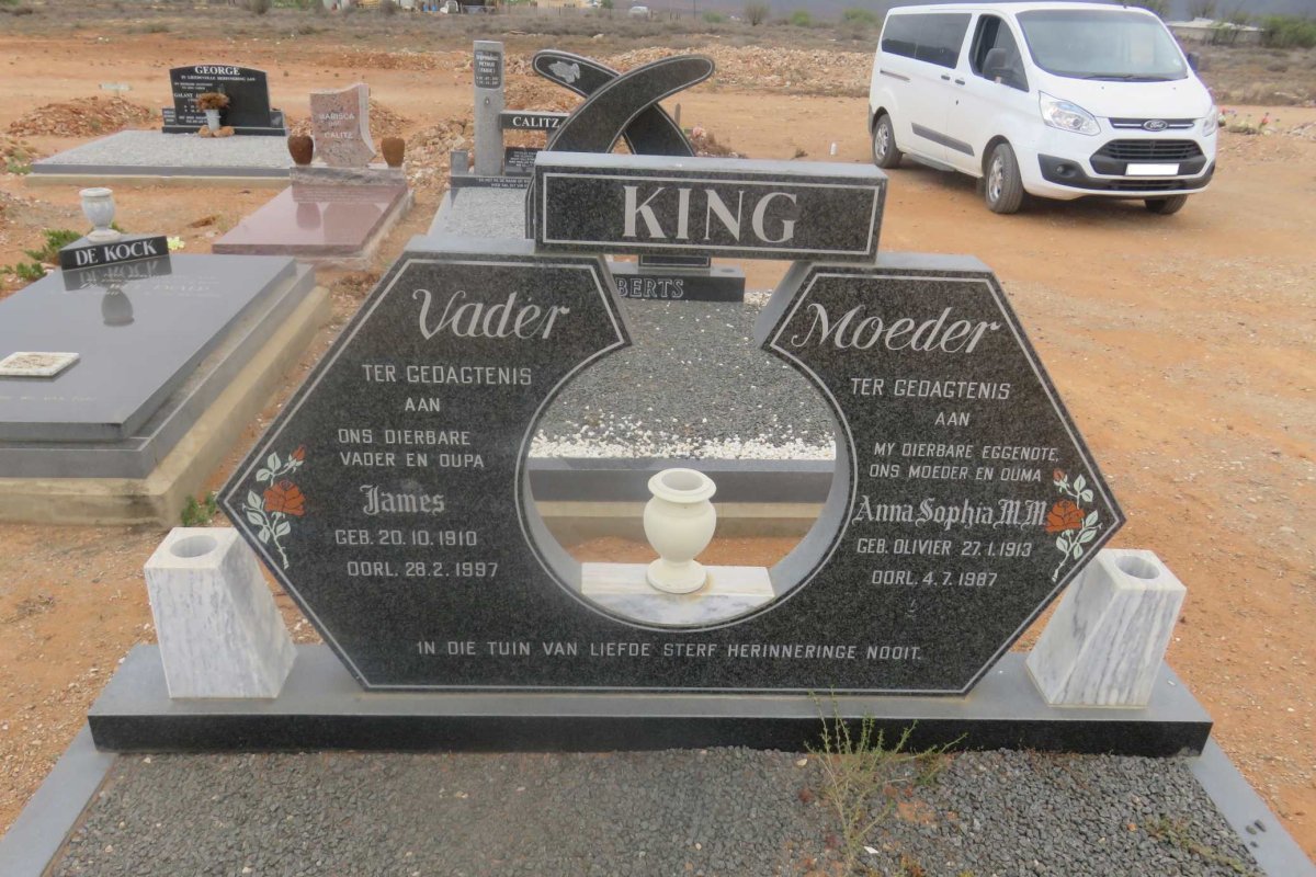 KING James 1910-1997 &amp; Anna Sophia M.M. OLIVIER 1913-1987
