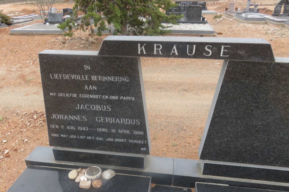KRAUSE Jacobus Johannes Gerhardus 1943-1980