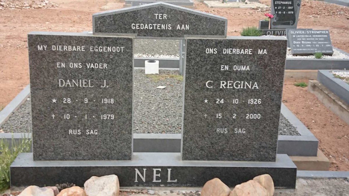 NEL Daniel J. 1918-1979 &amp; C. Regina 1926-2000