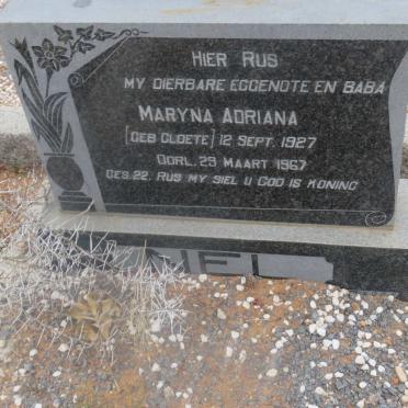 NEL Maryna Adriana nee CLOETE 1927-1967