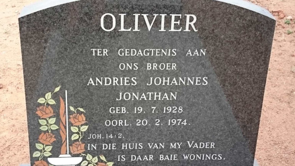OLIVIER Andries Johannes Jonathan 1928-1974