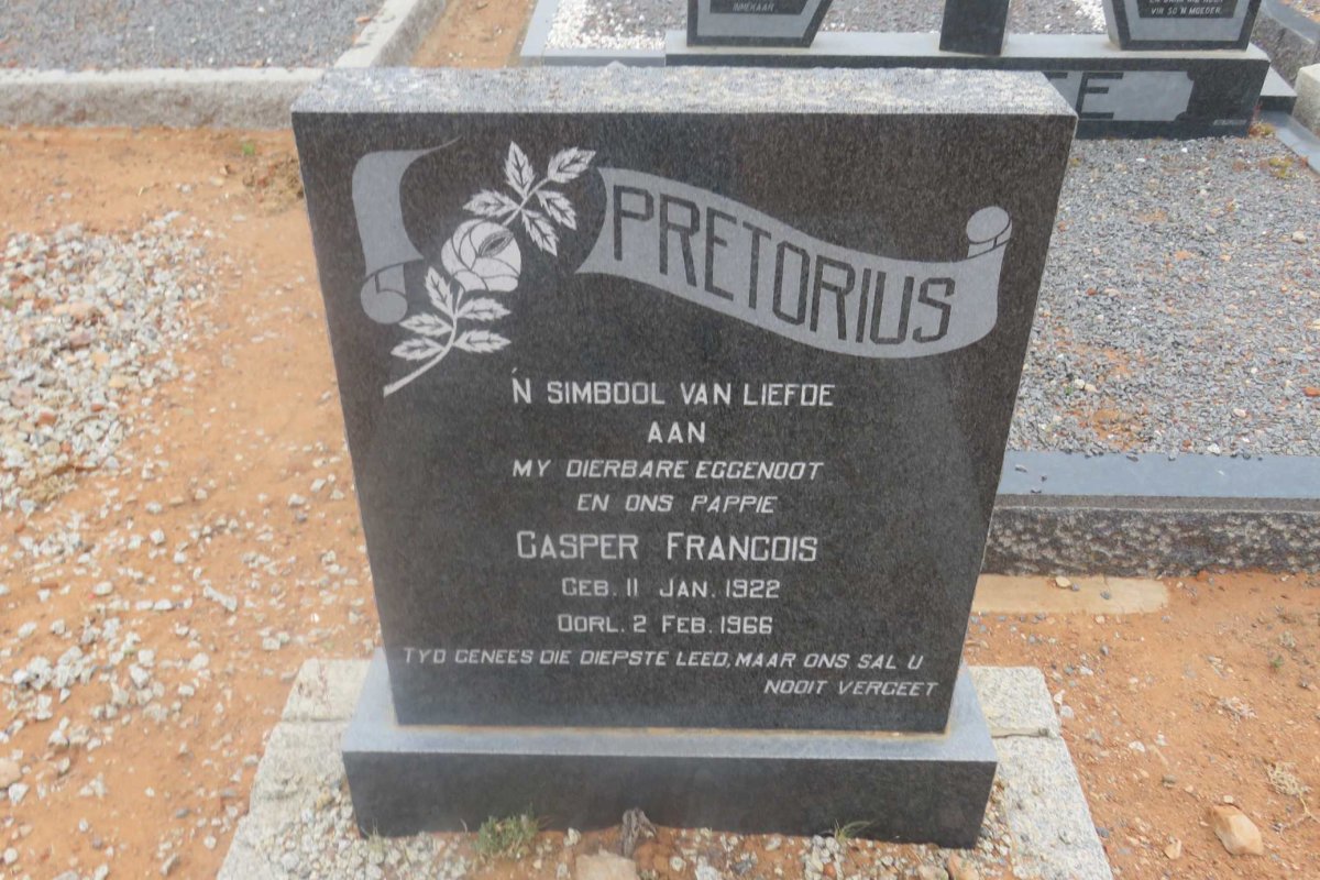 PRETORIUS Casper Francois 1922-1966