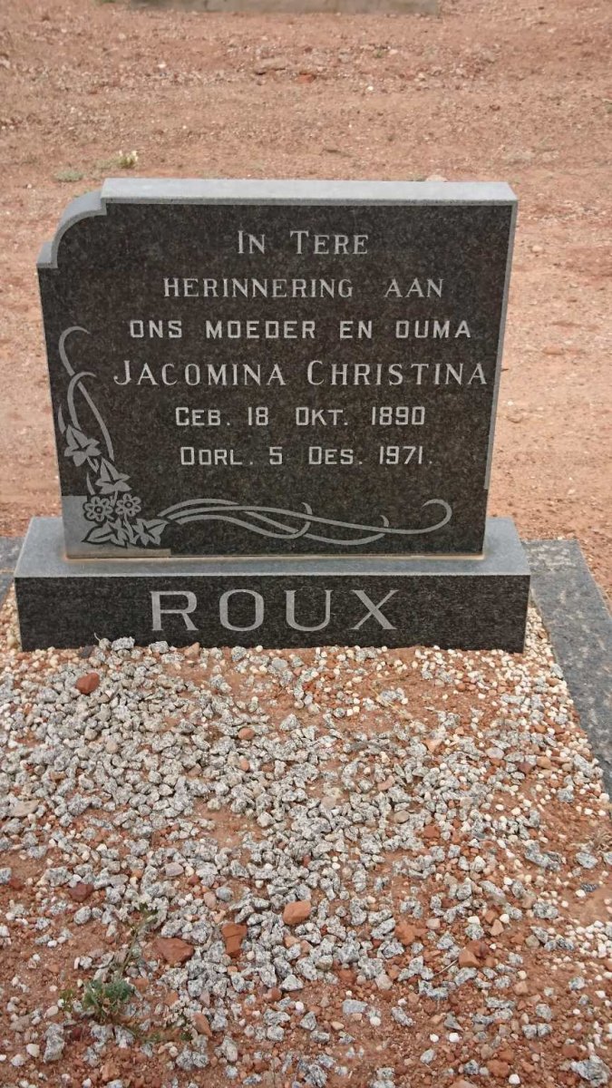 ROUX Jacomina Christina 1890-1971