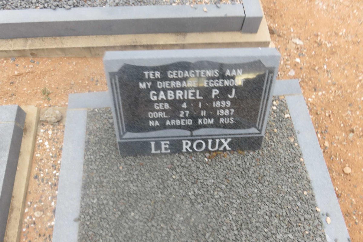 ROUX Gabriël P.J., le 1899-1987