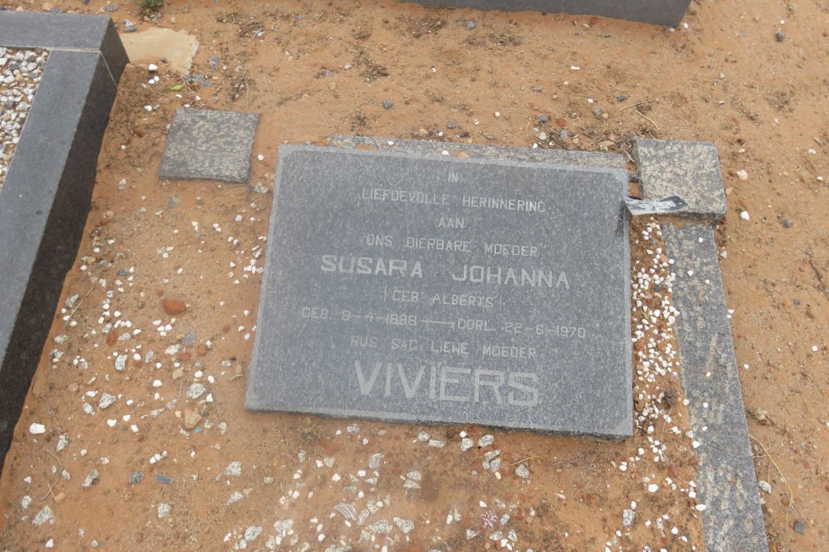 VIVIERS Susara Johanna nee ALBERTS 1888-1970