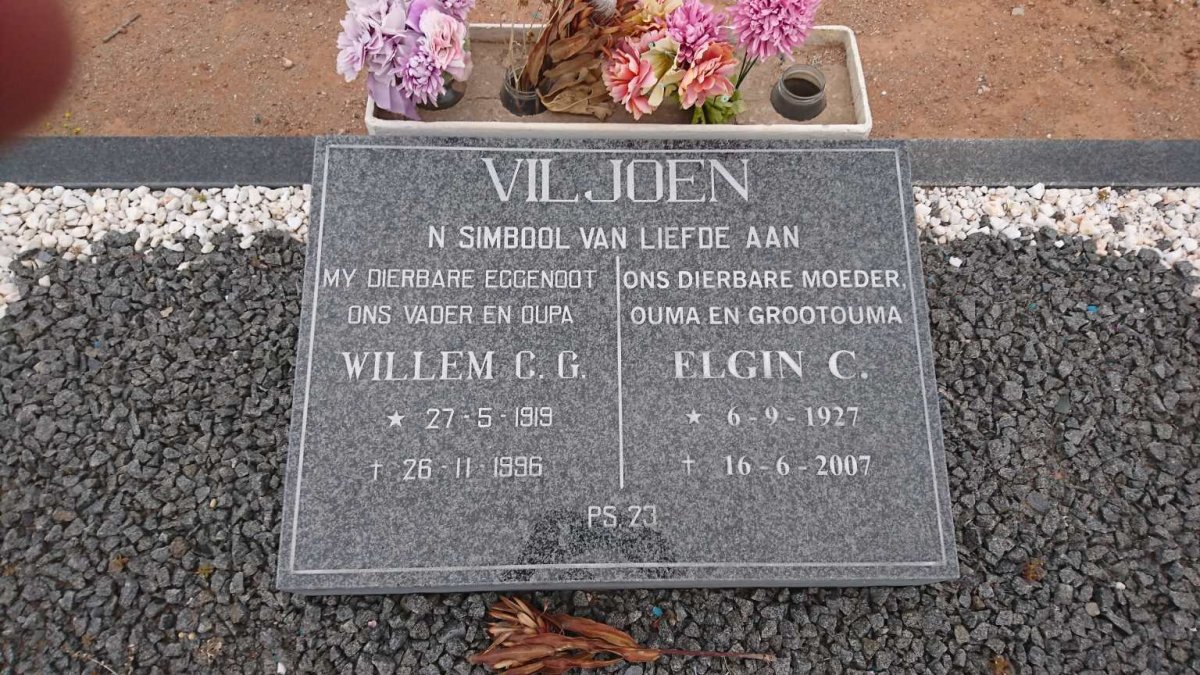 VILJOEN Willem C.G. 1919-1996 &amp; Elgin C. 1927-2007