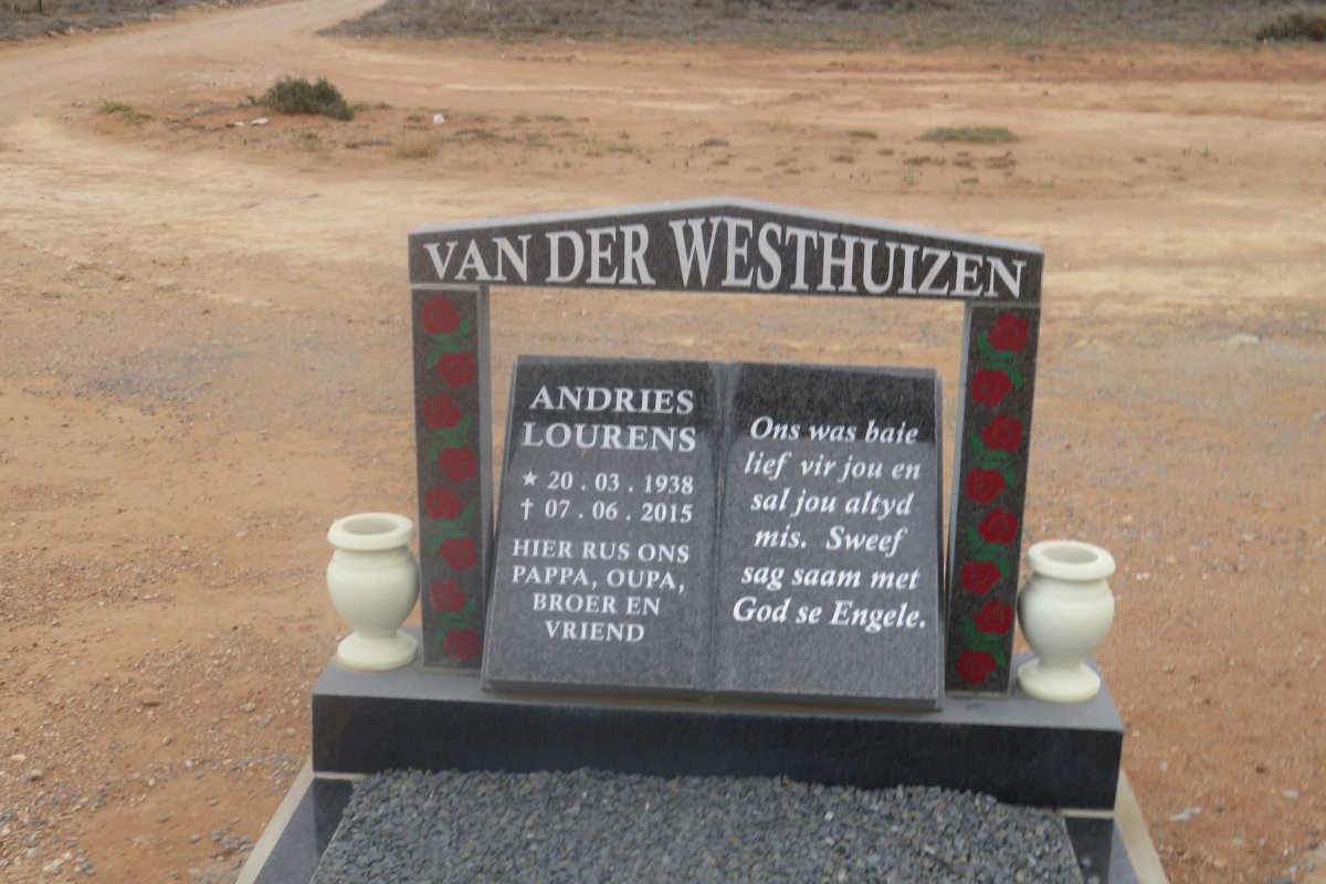 WESTHUIZEN Andries Lourens, van der 1938-2015