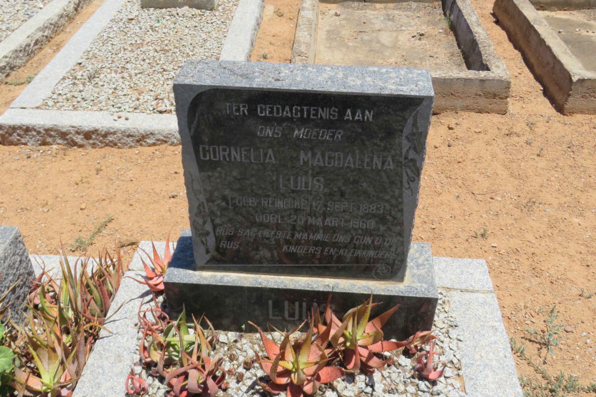 LUUS Cornelia Magdalena nee REINECKE 1883-1960