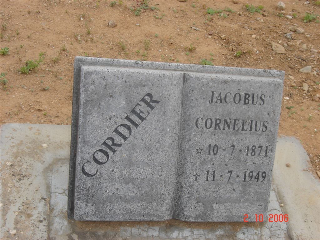 CORDIER Jacobus Cornelius 1871-1949