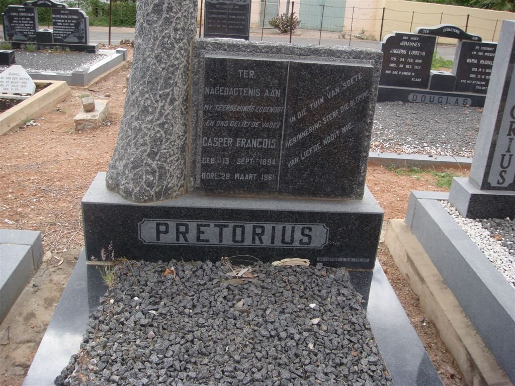 PRETORIUS Casper Francois 1894-1961