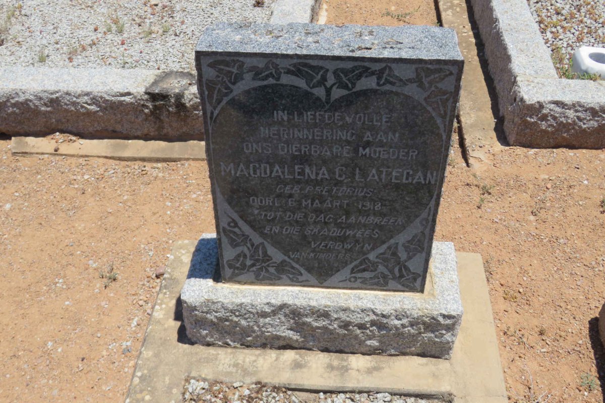 LATEGAN Magdalena C. nee PRETORIUS -1918