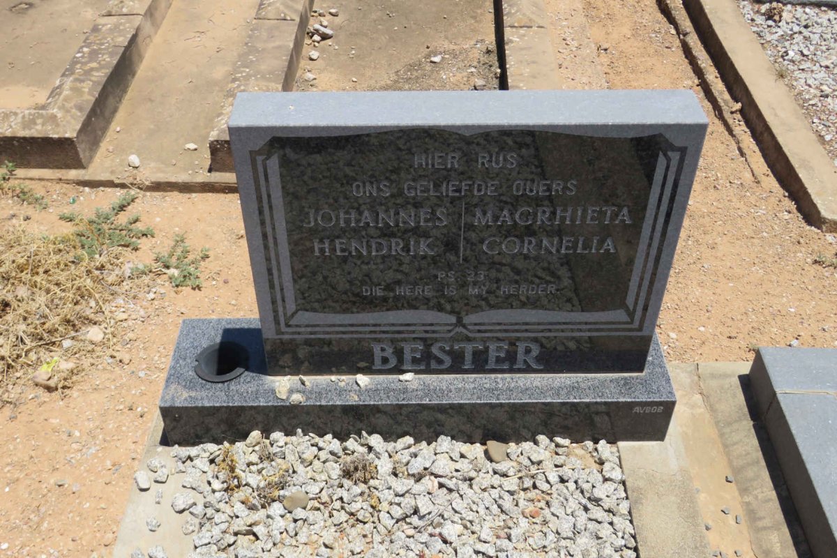 BESTER Johannes Hendrik &amp; Magrhieta Cornelia