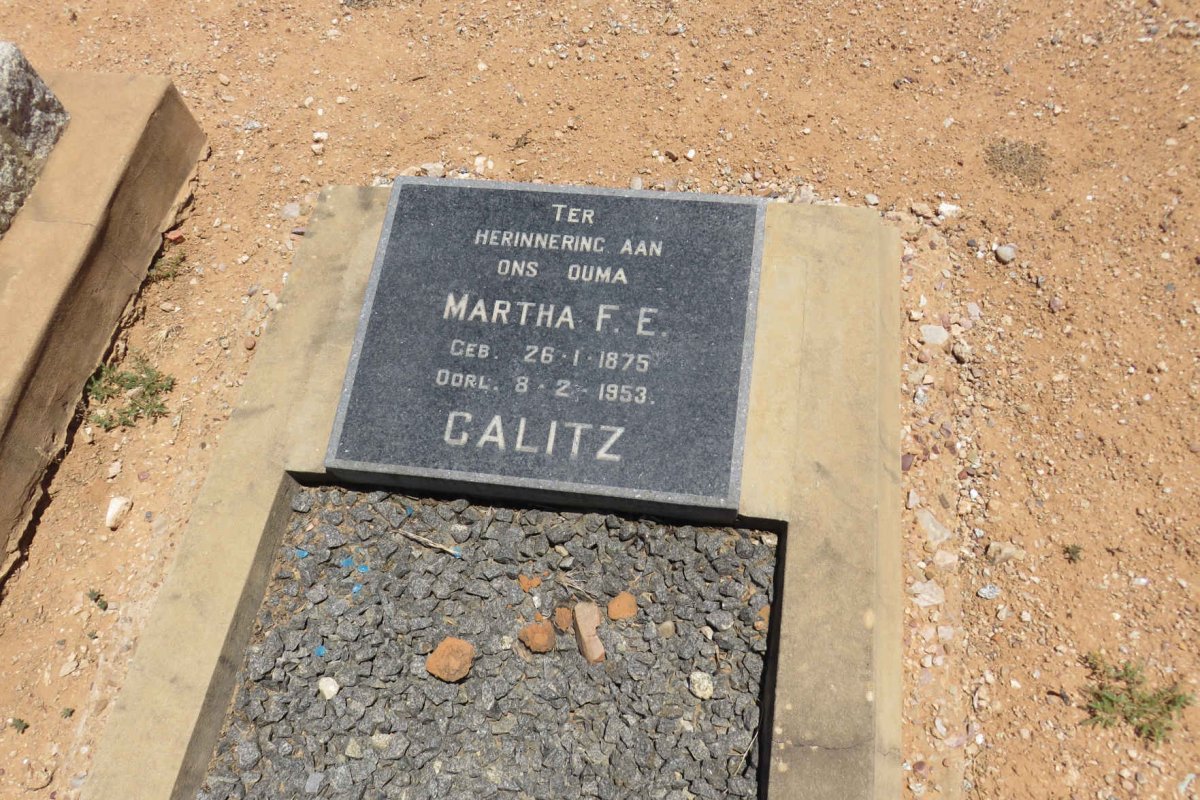 CALITZ Martha F.E. 1875-1953