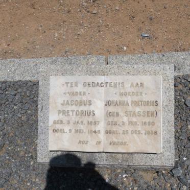 PRETORIUS Jacobus 1857-1946 &amp; Johanna STASSEN 1860-1938