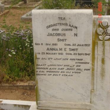 SMIT Jacobus J. N. 1861-1937 &amp; Anna M. E. SMIT 1861-1947