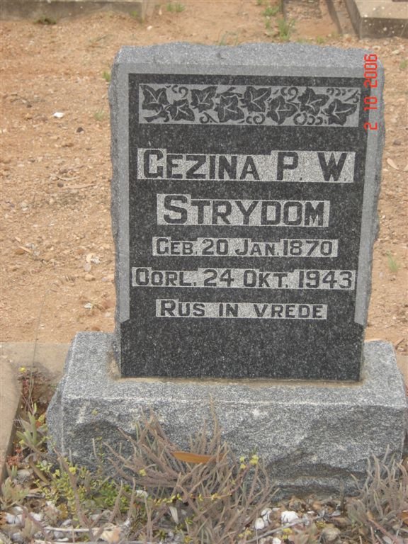 STRYDOM Gezina P.W.  1870-1943