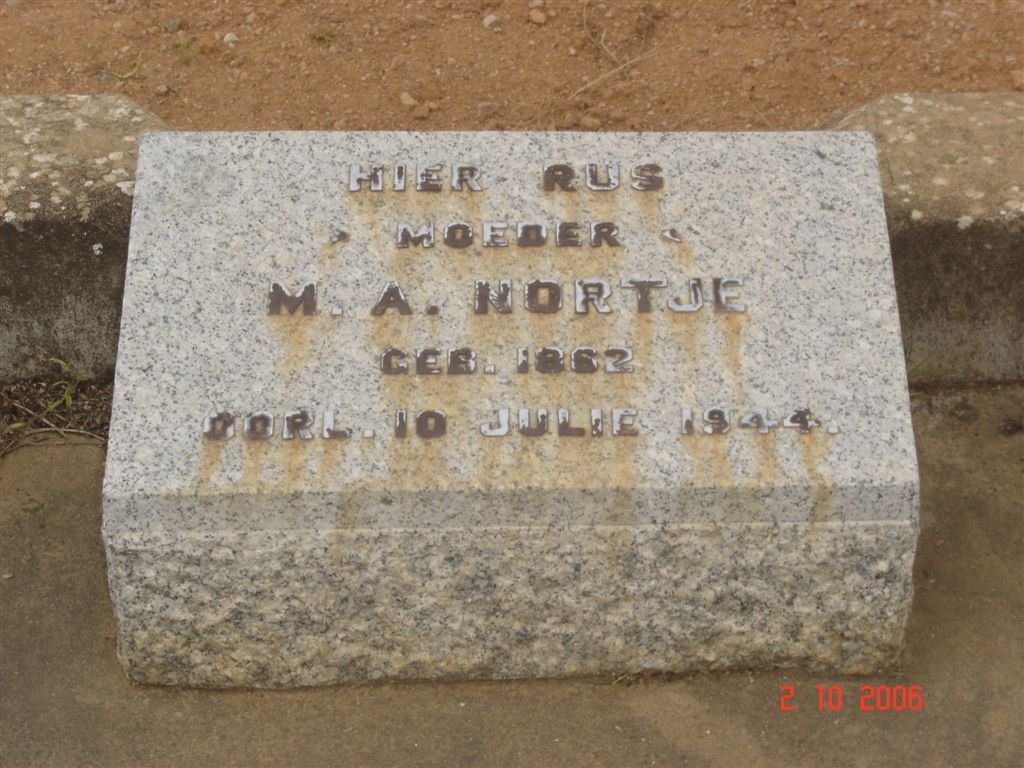 NORTJE M. A. 1862-1944