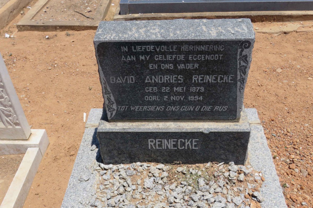REINECKE David Andries 1879-1954