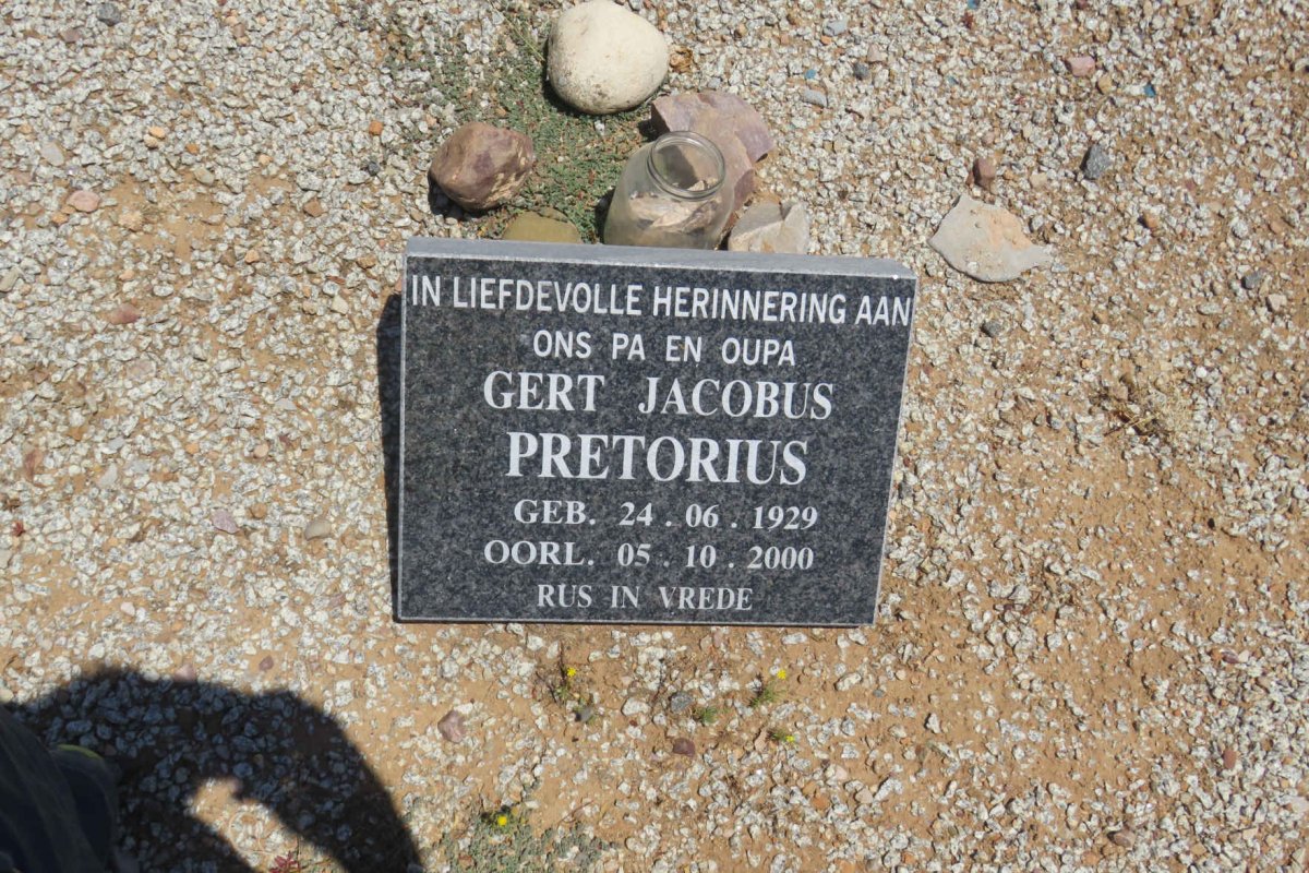 PRETORIUS Gert Jacobus 1929-2000