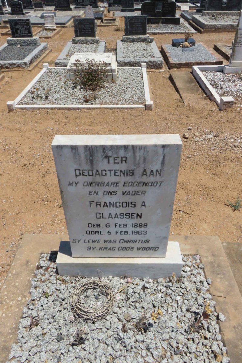 CLAASSEN Francois A. 1888-1963