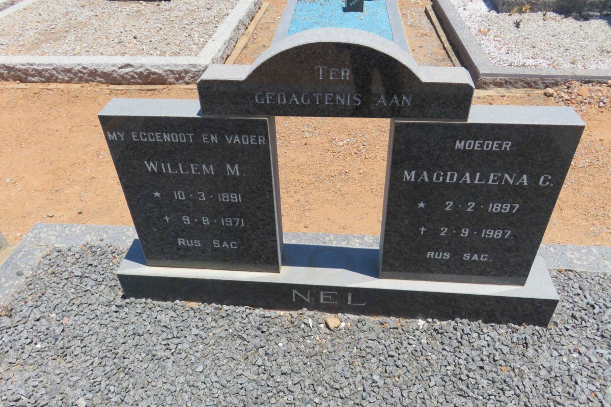 NEL Willem M. 1891-1971 &amp; Magdalena C. 1897-1987