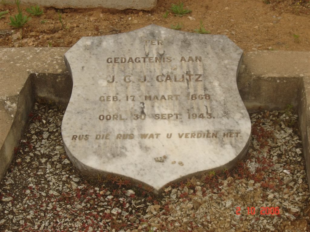 CALITZ J. C. J. 1868-1943