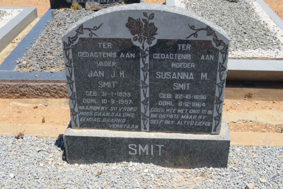 SMIT Jan J.H. 1895-1957 &amp; Susanna M. 1896-1964