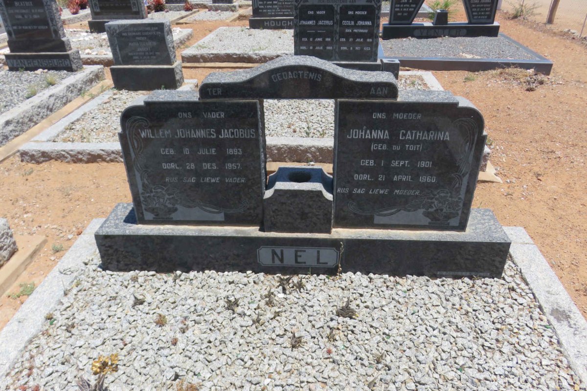 NEL Willem Johannes Jacobus 1893-1957 &amp; Johanna Catharina DU TOIT 1901-1960