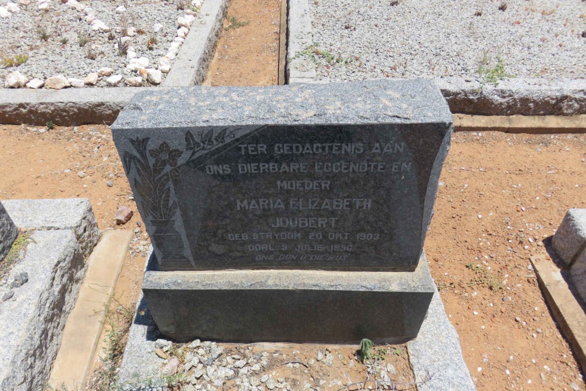 JOUBERT Maria Elizabeth nee STRYDOM 1903-1956