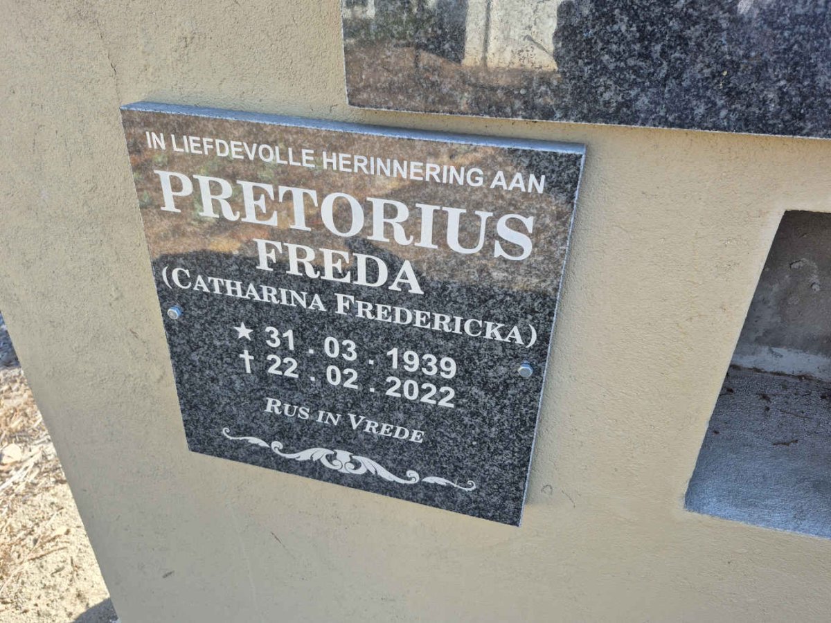 PRETORIUS Catharina Fredericka 1939-2022